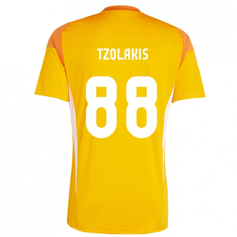 Danxen Mænd Konstantinos Tzolakis #88 Orange Hvid Målmandstrøje 2025/26 Trøje T-shirt