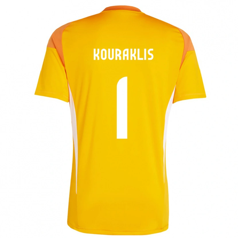 Danxen Mænd Georgios Kouraklis #1 Orange Hvid Målmandstrøje 2025/26 Trøje T-shirt