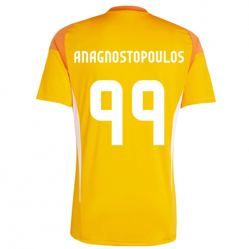 Danxen Mænd Alexandros Anagnostopoulos #99 Orange Hvid Målmandstrøje 2025/26 Trøje T-shirt