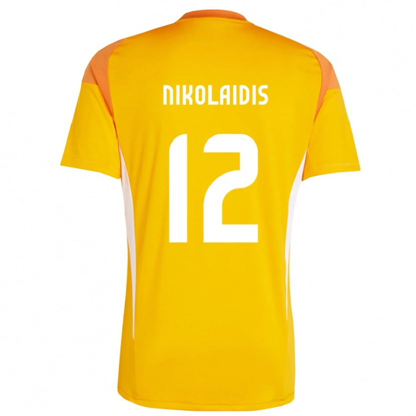 Danxen Mænd Georgios Nikolaidis #12 Orange Hvid Målmandstrøje 2025/26 Trøje T-shirt