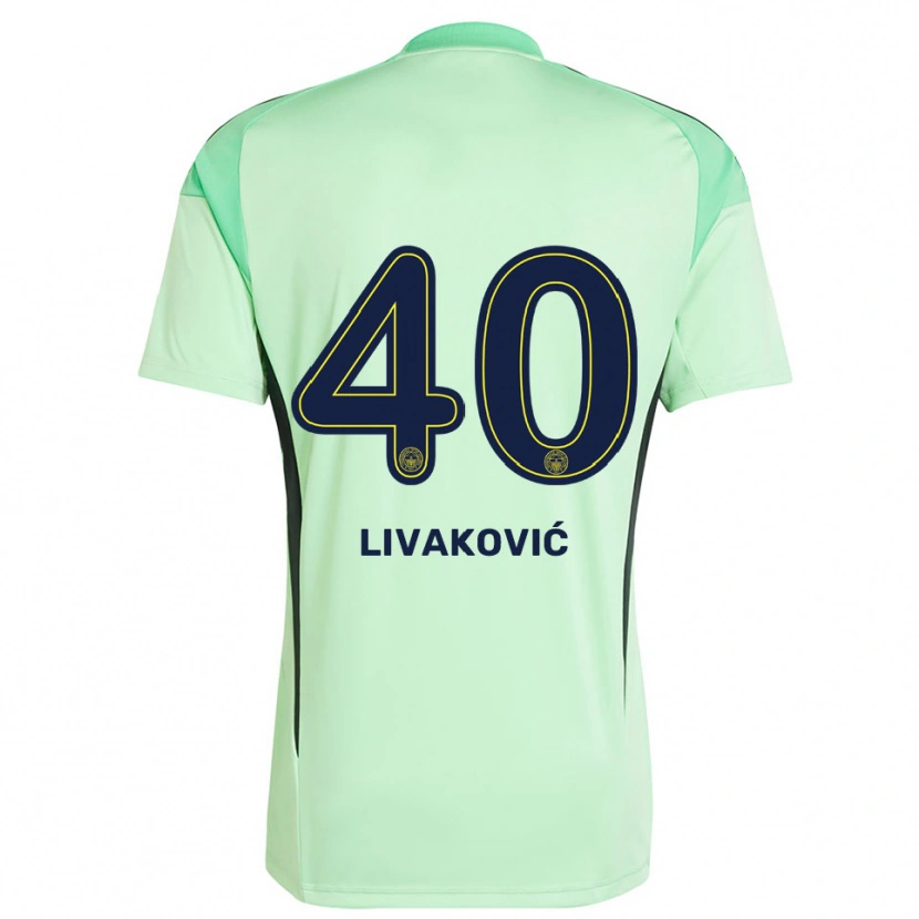 Danxen Mænd Dominik Livakovic #40 Lys Grøn Sort Målmandstrøje 2025/26 Trøje T-shirt