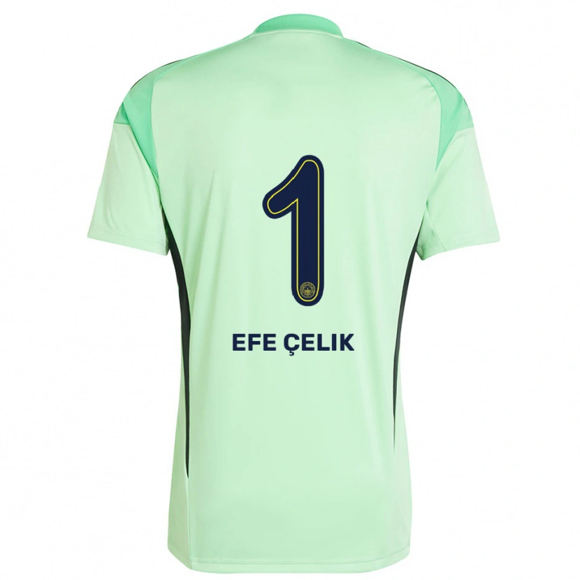 Danxen Mænd Mehmet Efe Çelik #1 Lys Grøn Sort Målmandstrøje 2025/26 Trøje T-shirt