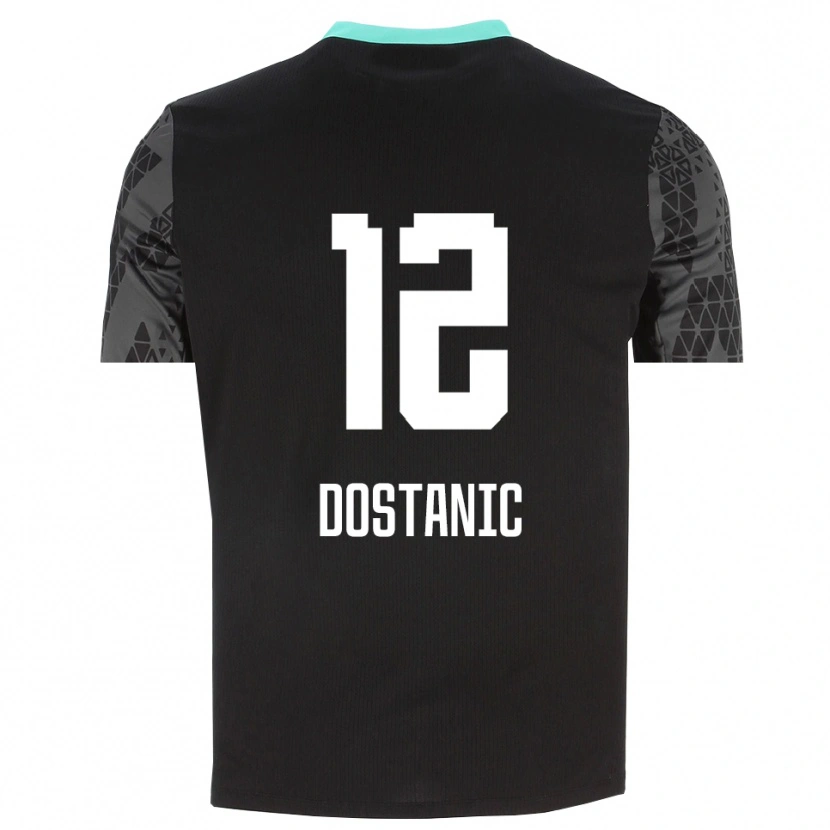 Danxen Mænd Filip Dostanic #12 Dæmpet Grå Sort Målmandstrøje 2025/26 Trøje T-shirt