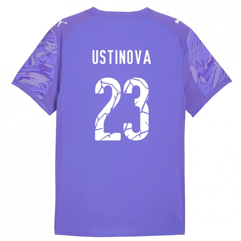 Danxen Mænd Liudmyla Ustinova #23 Lilla Lilla Målmandstrøje 2025/26 Trøje T-shirt