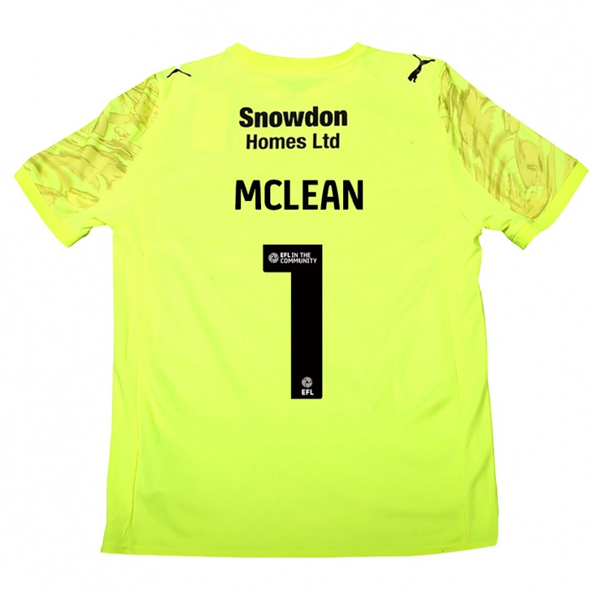 Danxen Mænd Katie Mclean #1 Fluorescerende Grøn Målmandstrøje 2025/26 Trøje T-shirt
