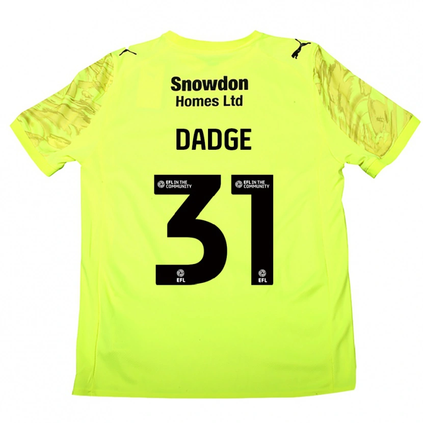 Danxen Mænd James Dadge #31 Fluorescerende Grøn Målmandstrøje 2025/26 Trøje T-shirt