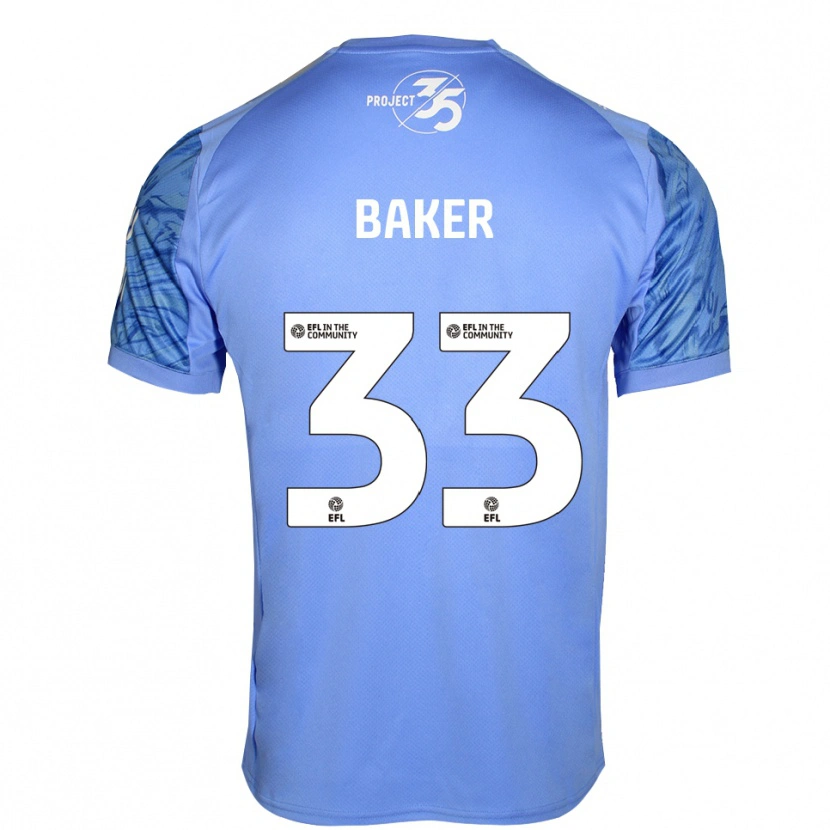 Danxen Mænd Zak Baker #33 Kongeb Blå Målmandstrøje 2025/26 Trøje T-shirt