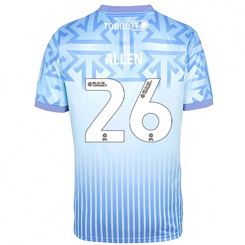 Danxen Mænd Lauren Allen #26 Lyseblå Hvid Målmandstrøje 2025/26 Trøje T-shirt