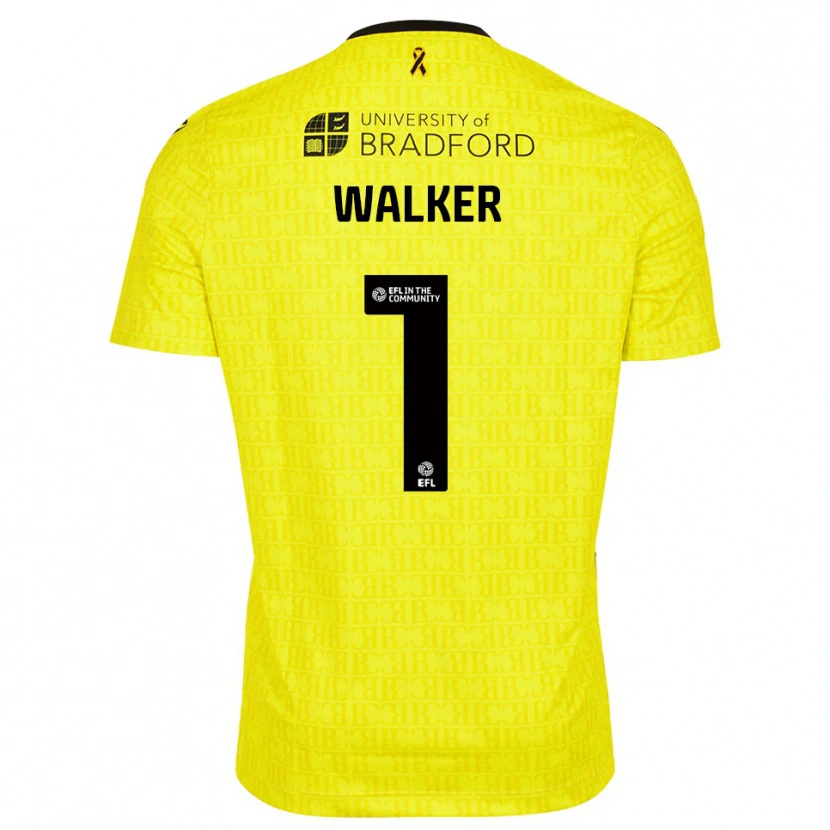 Danxen Mænd Sam Walker #1 Gul Sort Målmandstrøje 2025/26 Trøje T-shirt