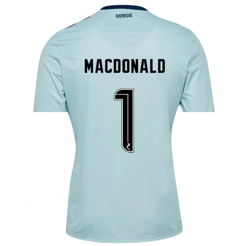 Danxen Mænd Jamie MacDonald #1 Lys Blå Sort Målmandstrøje 2025/26 Trøje T-shirt