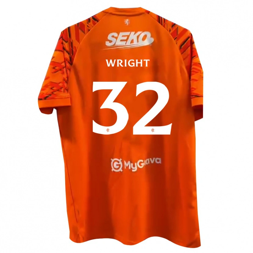 Danxen Mænd Kieran Wright #32 Appelsin Hvid Målmandstrøje 2025/26 Trøje T-shirt