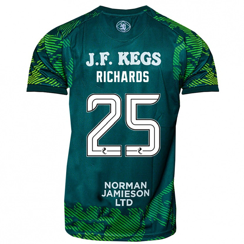 Danxen Mænd Dave Richards #25 Grøn Hvid Målmandstrøje 2025/26 Trøje T-shirt