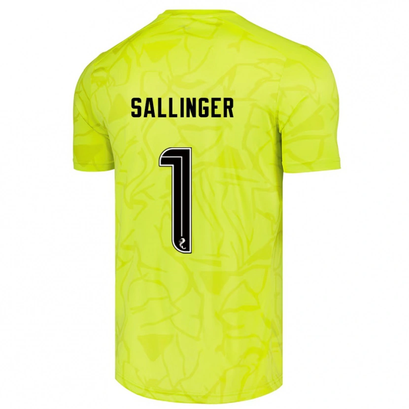 Danxen Mænd Raphael Sallinger #1 Gul Sort Målmandstrøje 2025/26 Trøje T-shirt