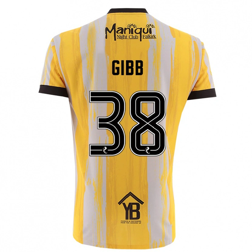 Danxen Mænd Thomas Gibb #38 Gul Sort Målmandstrøje 2025/26 Trøje T-shirt