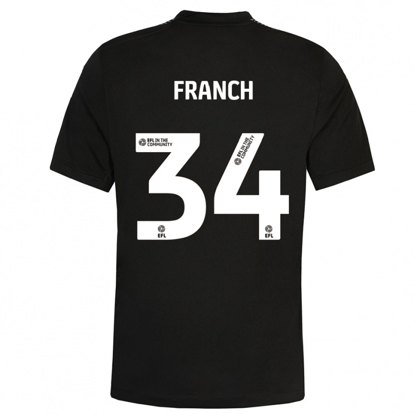 Danxen Mænd Adrianna Franch #34 Sort Hvid Målmandstrøje 2025/26 Trøje T-shirt