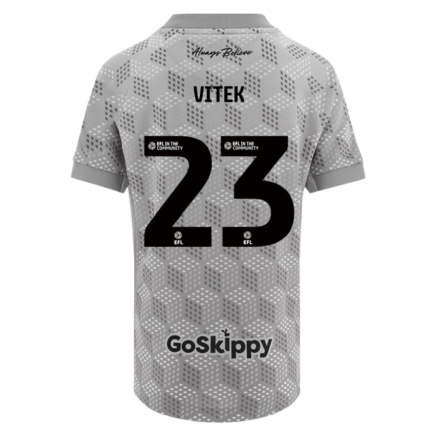 Danxen Mænd Radek Vítek #23 Sort Grå Målmandstrøje 2025/26 Trøje T-shirt