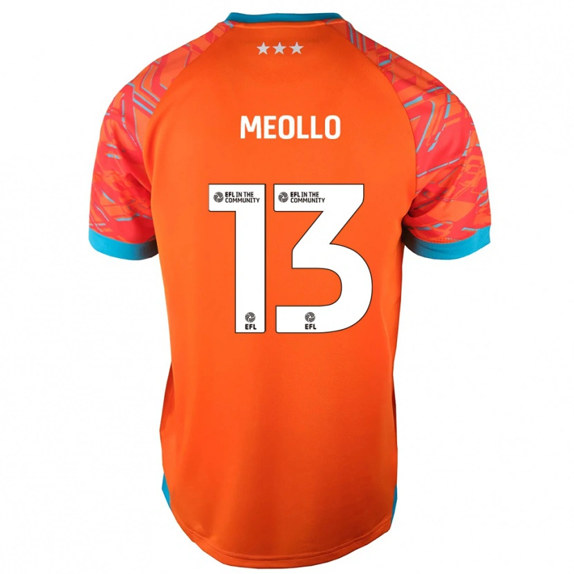 Danxen Mænd Nina Meollo #13 Orange Hvid Målmandstrøje 2025/26 Trøje T-shirt