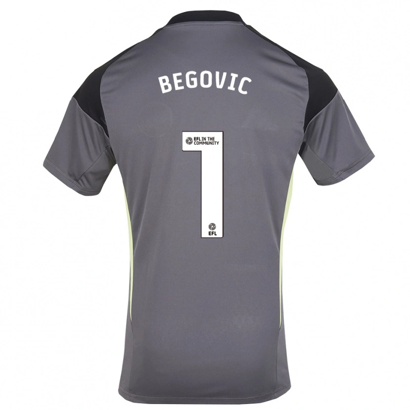 Danxen Mænd Asmir Begovic #1 Grå Hvid Målmandstrøje 2025/26 Trøje T-shirt