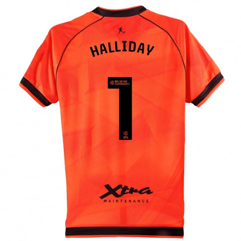 Danxen Mænd Joel Halliday #1 Orange Sort Målmandstrøje 2025/26 Trøje T-shirt