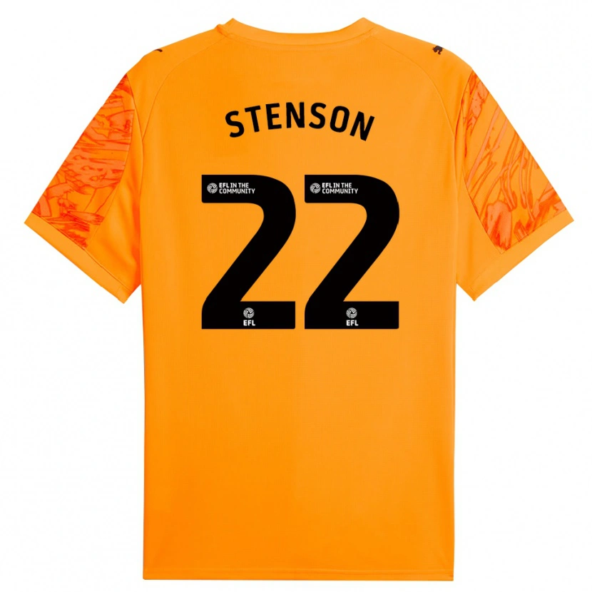 Danxen Mænd Fran Stenson #22 Orange Sort Målmandstrøje 2025/26 Trøje T-shirt