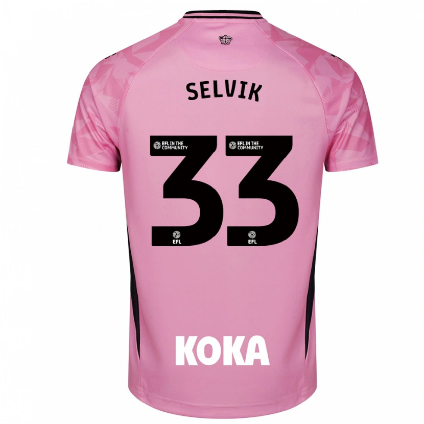 Danxen Mænd Egil Selvik #33 Lys Pink Sort Målmandstrøje 2025/26 Trøje T-shirt