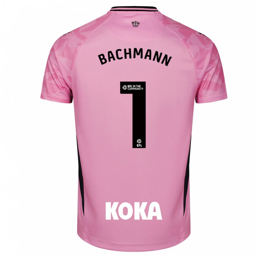 Danxen Mænd Daniel Bachmann #1 Lys Pink Sort Målmandstrøje 2025/26 Trøje T-shirt