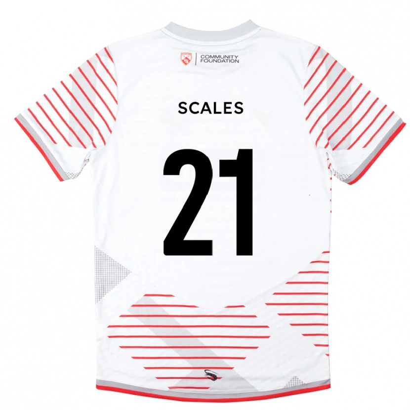 Danxen Mænd Alfie Scales #21 Hvid Rød Målmandstrøje 2025/26 Trøje T-shirt
