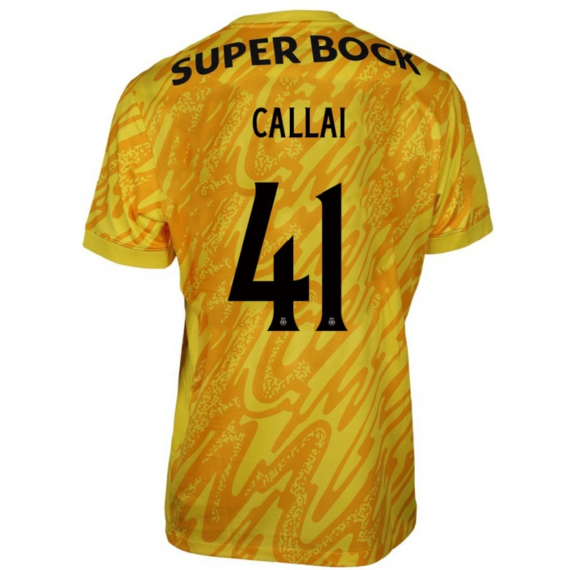 Danxen Mænd Diego Callai #41 Gul Orange Målmandstrøje 2025/26 Trøje T-shirt