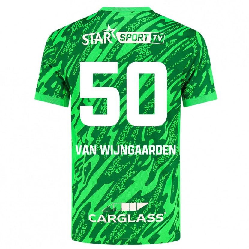 Danxen Mænd Maren Van Wijngaarden #50 Dyb Grøn Hvid Målmandstrøje 2025/26 Trøje T-shirt