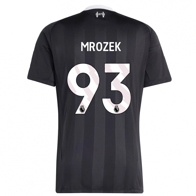 Danxen Mænd Fabian Mrozek #93 Sort Hvid Målmandstrøje 2025/26 Trøje T-shirt