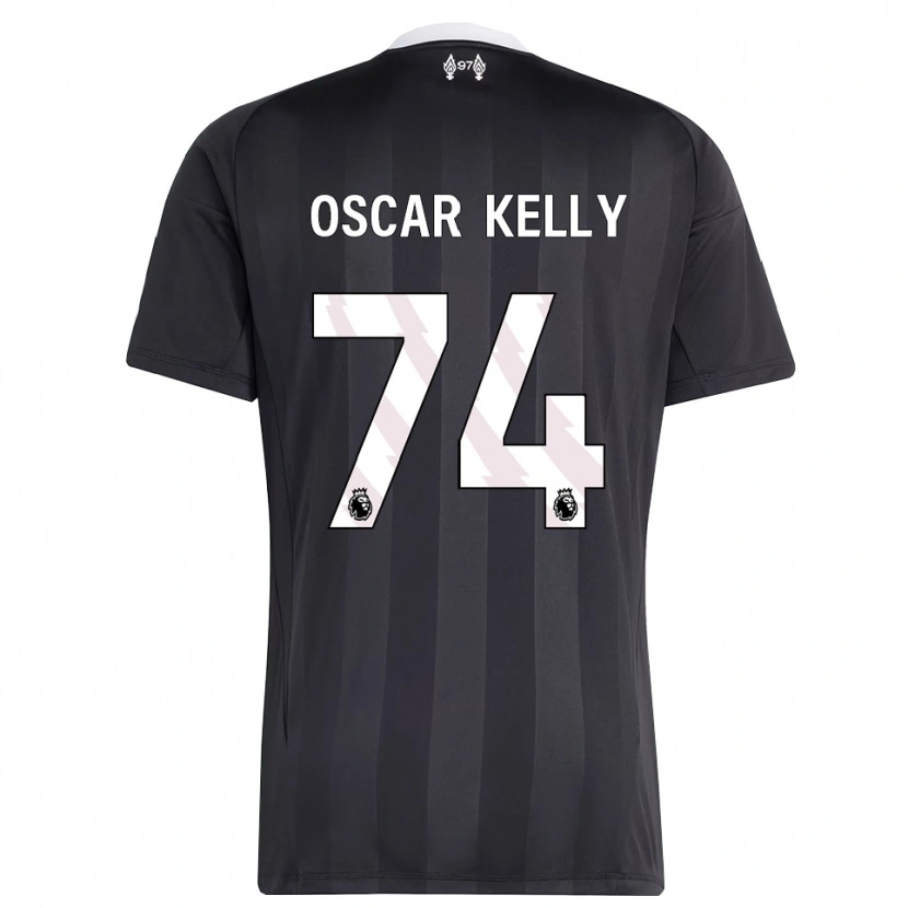 Danxen Mænd Oscar Kelly #74 Sort Hvid Målmandstrøje 2025/26 Trøje T-shirt