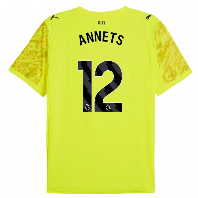 Danxen Mænd Eve Annets #12 Gul Orange Sort Målmandstrøje 2025/26 Trøje T-shirt
