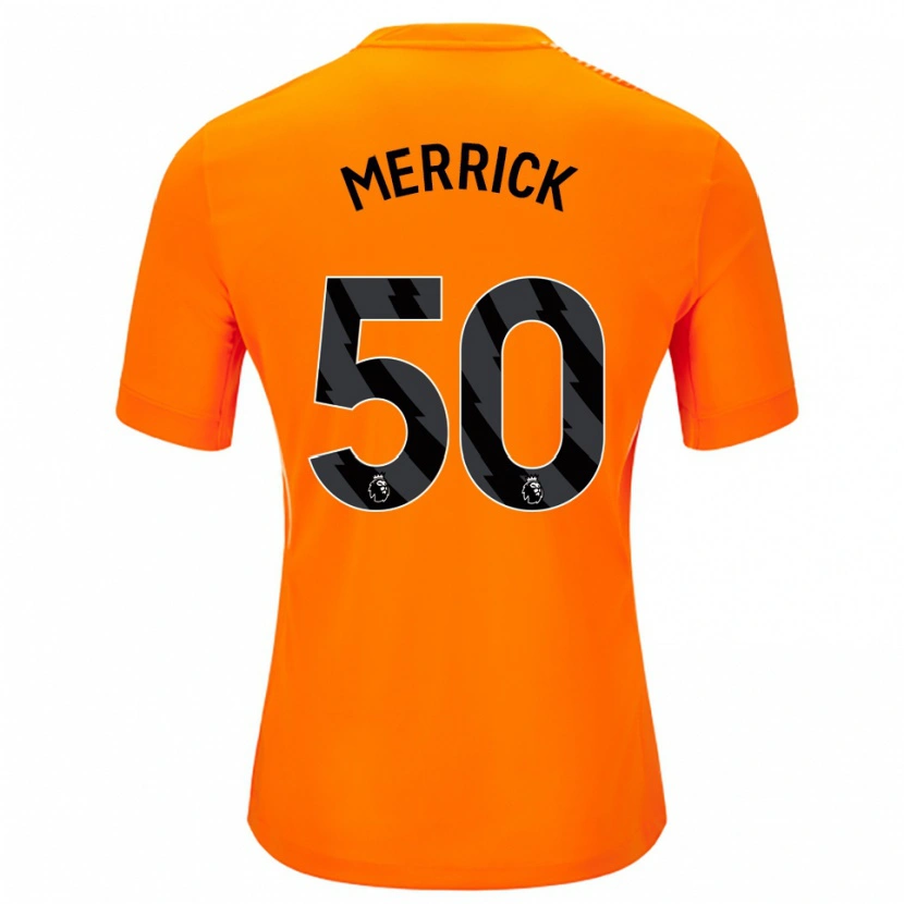 Danxen Mænd Max Merrick #50 Orange Sort Målmandstrøje 2025/26 Trøje T-shirt