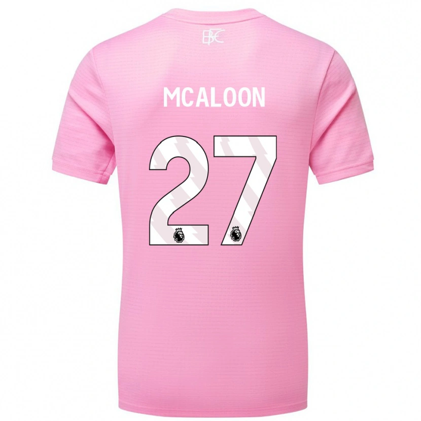 Danxen Mænd Naoisha Mcaloon #27 Pink Hvid Målmandstrøje 2025/26 Trøje T-shirt