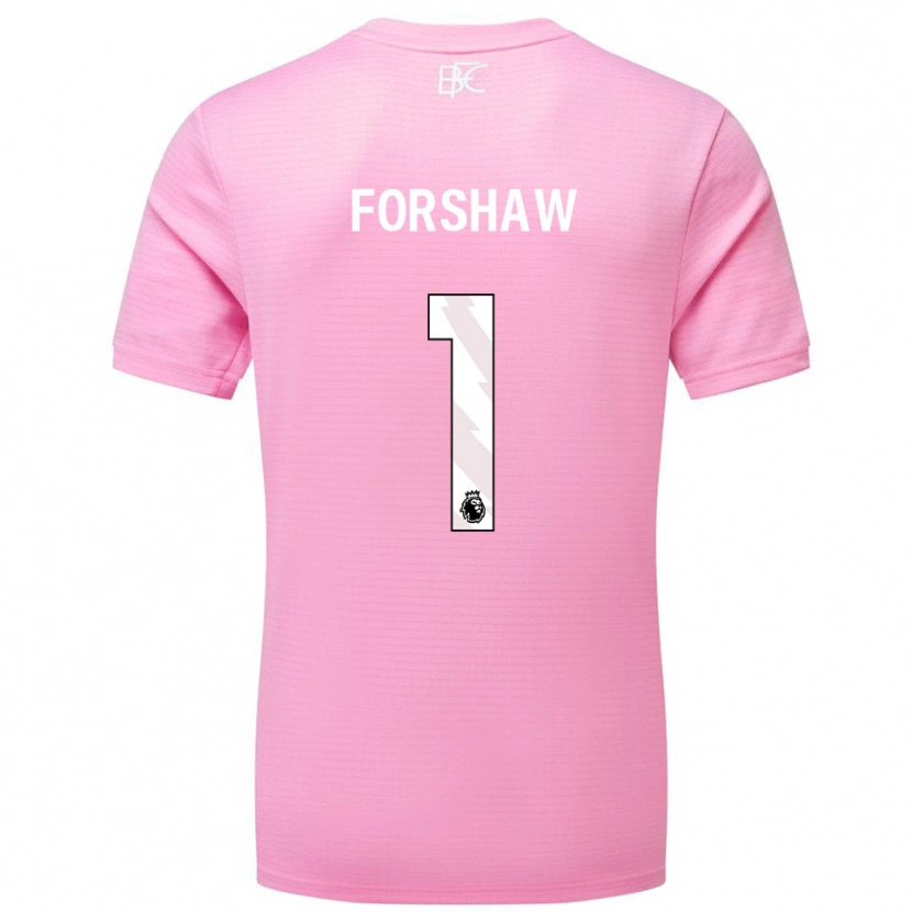 Danxen Mænd Lewis Forshaw #1 Pink Hvid Målmandstrøje 2025/26 Trøje T-shirt