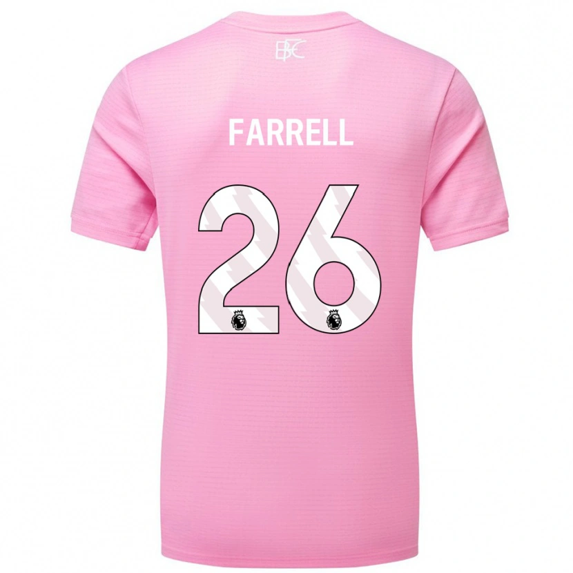 Danxen Mænd Lucy Farrell #26 Pink Hvid Målmandstrøje 2025/26 Trøje T-shirt