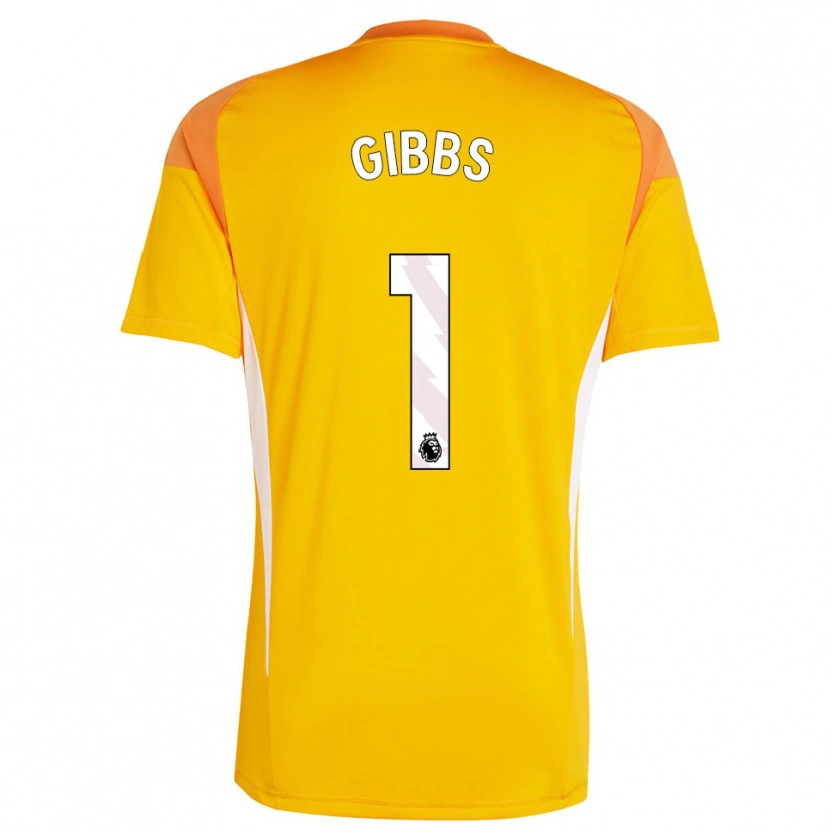 Danxen Mænd Frankie Gibbs #1 Orange Hvid Målmandstrøje 2025/26 Trøje T-shirt