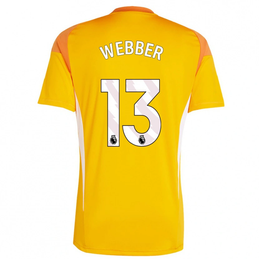 Danxen Mænd Amber Webber #13 Orange Hvid Målmandstrøje 2025/26 Trøje T-shirt