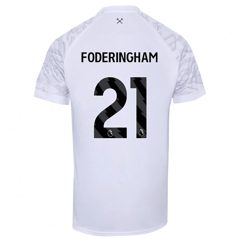 Danxen Mænd Wes Foderingham #21 Hvid Sort Målmandstrøje 2025/26 Trøje T-shirt