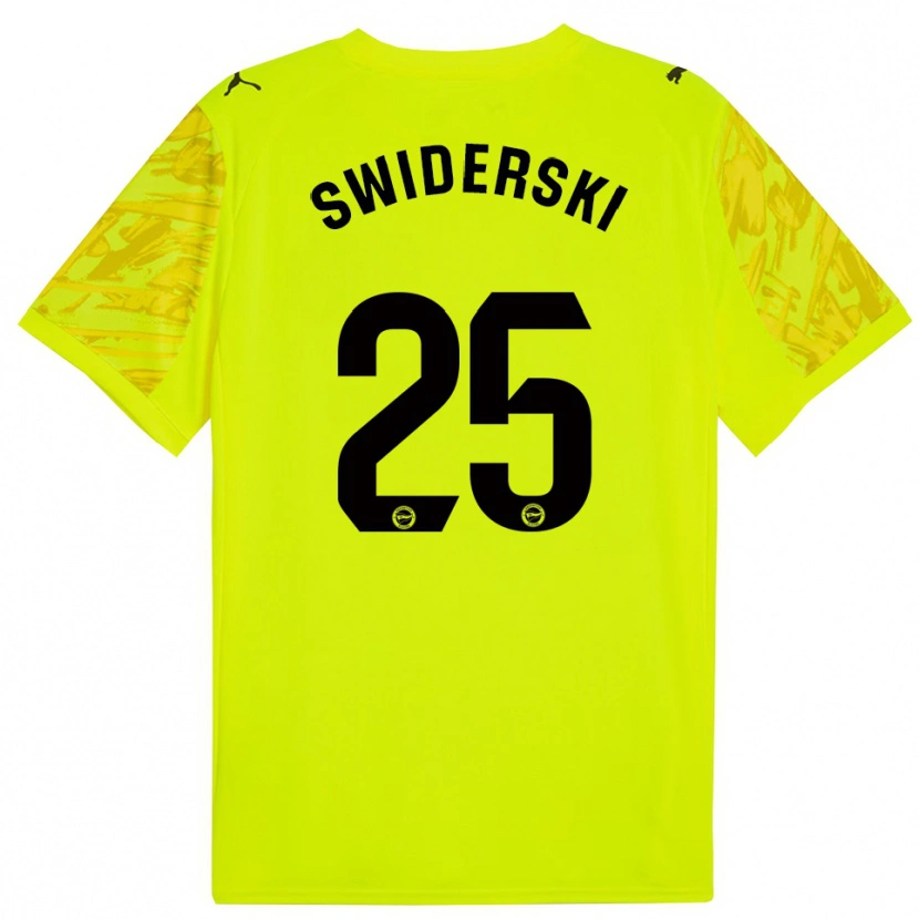 Danxen Mænd Grégoire Swiderski #25 Gul Sort Målmandstrøje 2025/26 Trøje T-shirt