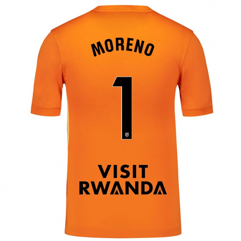 Danxen Mænd Álvaro Moreno #1 Orange Sort Målmandstrøje 2025/26 Trøje T-shirt