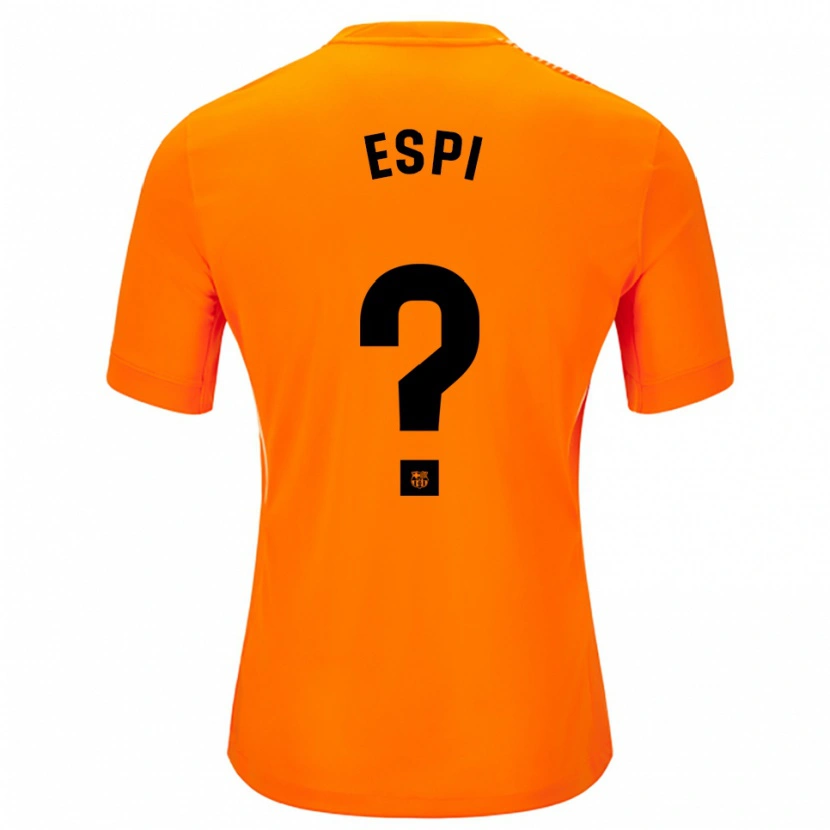 Danxen Mænd Pau Espi #0 Orange Sort Målmandstrøje 2025/26 Trøje T-shirt