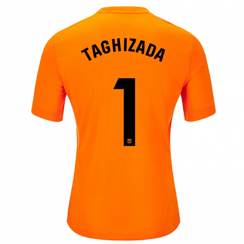 Danxen Mænd Eldar Taghizada #1 Orange Sort Målmandstrøje 2025/26 Trøje T-shirt