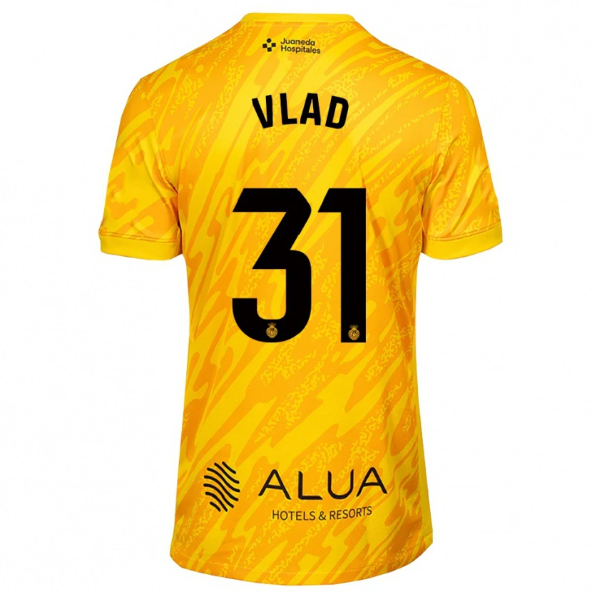 Danxen Mænd Rares Vlad #31 Orange Sort Målmandstrøje 2025/26 Trøje T-shirt