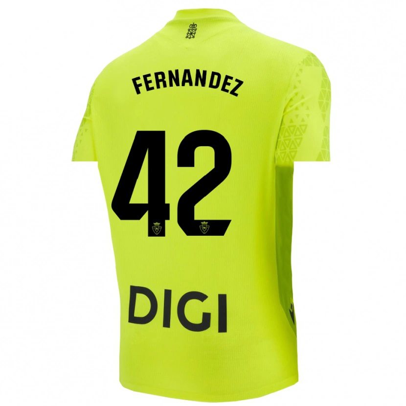 Danxen Mænd Rafa Fernández #42 Fluorescerende Grøn Målmandstrøje 2025/26 Trøje T-shirt