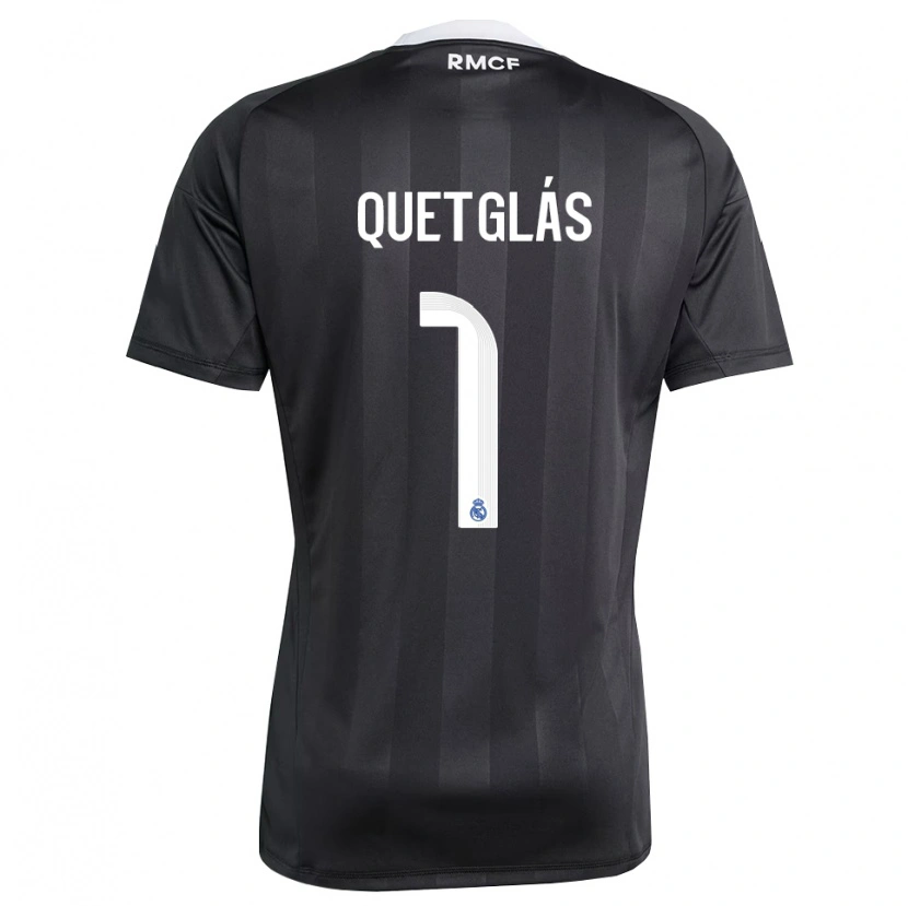 Danxen Mænd Ferran Quetglás #1 Sort Hvid Målmandstrøje 2025/26 Trøje T-shirt