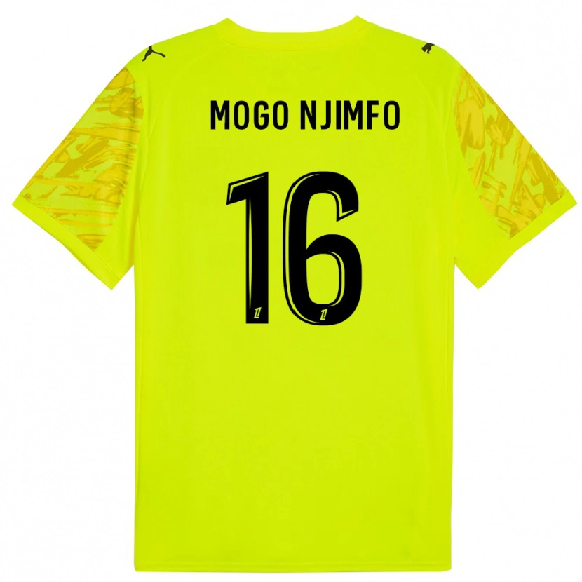 Danxen Mænd Arthur Mogo Njimfo #16 Fluorescerende Grøn Sort Målmandstrøje 2025/26 Trøje T-shirt