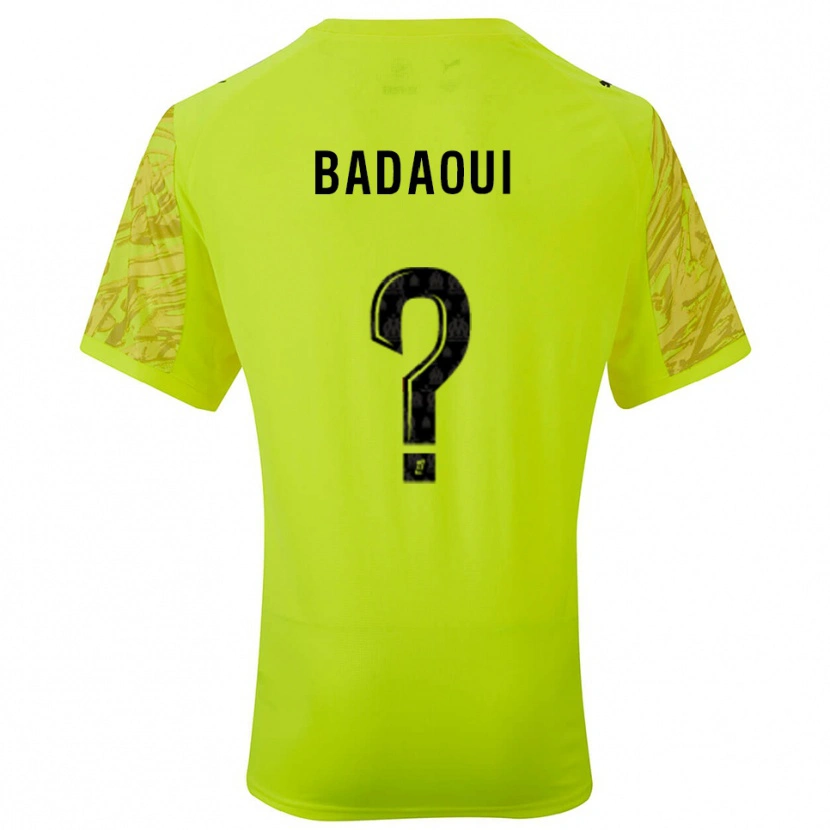 Danxen Mænd Yassine Badaoui #0 Fluorescerende Grøn Sort Målmandstrøje 2025/26 Trøje T-shirt