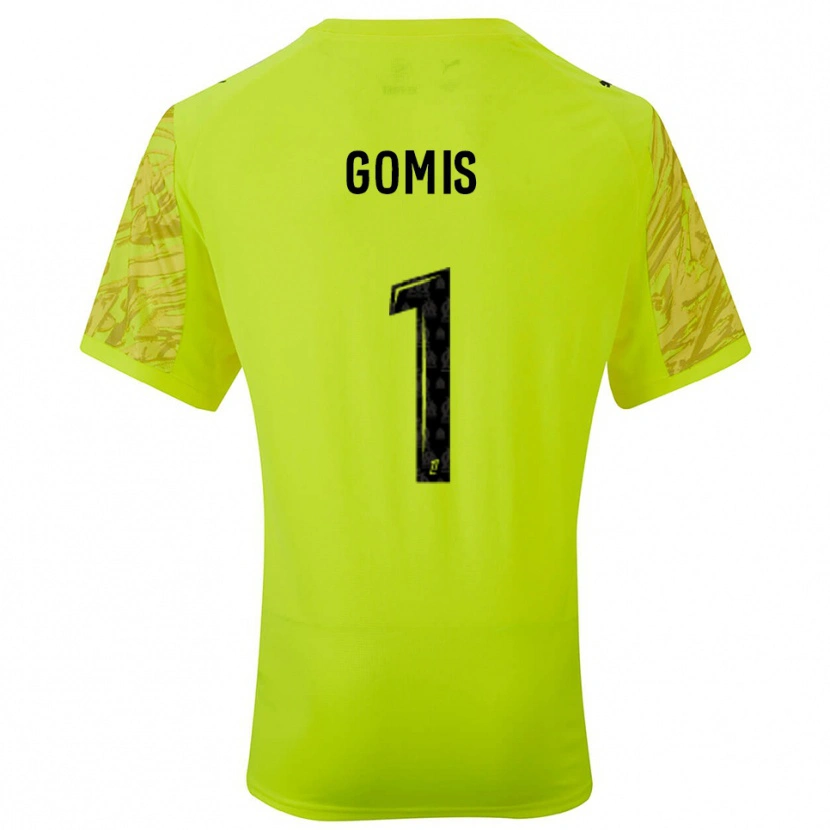 Danxen Mænd Ibrahim Gomis #1 Fluorescerende Grøn Sort Målmandstrøje 2025/26 Trøje T-shirt