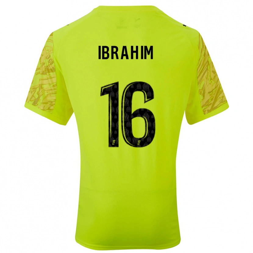 Danxen Mænd Ayman Ibrahim #16 Fluorescerende Grøn Sort Målmandstrøje 2025/26 Trøje T-shirt